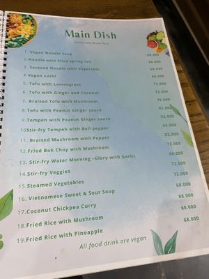 Menu as of Jan 2024 (4)  at Ngon Vegan Restaurant in Tam Coc