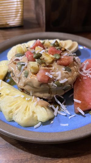 Banana pancakes  at Ngon Vegan Restaurant in Tam Coc