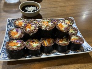 Sushi. Also a very big portion    at Ngon Vegan Restaurant in Tam Coc