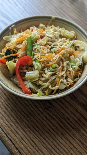 Sauteed Noodles at Ngon Vegan Restaurant in Tam Coc