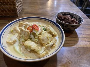 Tofu with ginger and coconut   at Ngon Vegan Restaurant in Tam Coc