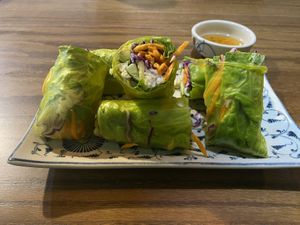 Fresh spring rolls  at Ngon Vegan Restaurant in Tam Coc