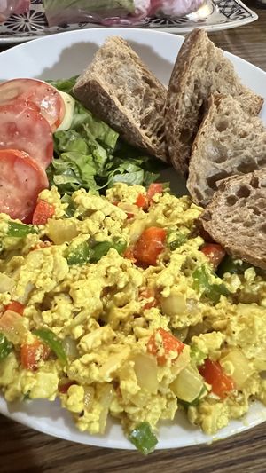 Scrambled tofu   at Ngon Vegan Restaurant in Tam Coc
