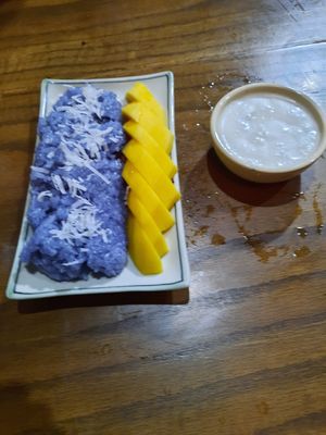 Mango Sticky Rice at Ngon Vegan Restaurant in Tam Coc