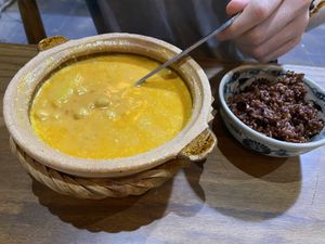 Coconut chickpea curry   at Ngon Vegan Restaurant in Tam Coc