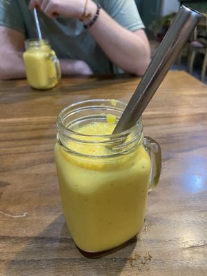 Banana mango smoothie   at Ngon Vegan Restaurant in Tam Coc