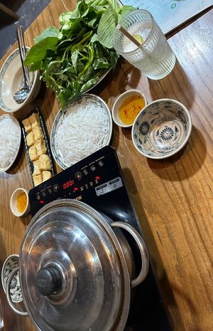 Hot Pot Ingredients- also comes with mushrooms usuallyy  at Ngon Vegan Restaurant in Tam Coc