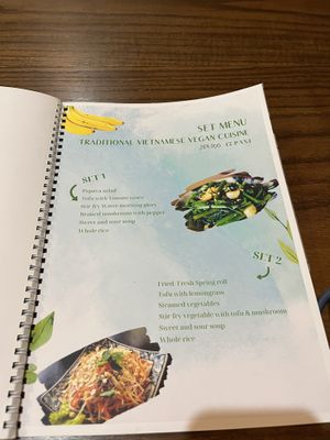 Set menu  at Ngon Vegan Restaurant in Tam Coc