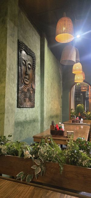 Cosy interior at Ngon Vegan Restaurant in Tam Coc