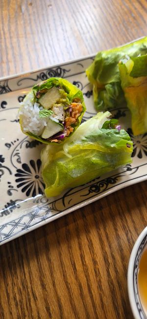 Fresh spring roll at Ngon Vegan Restaurant in Tam Coc