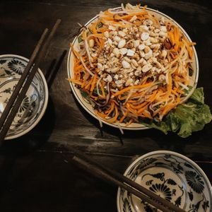 Papayasalad at Ngon Vegan Restaurant in Tam Coc