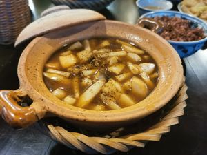 Main dish, Mushroom with pepper. Very good choice! at Ngon Vegan Restaurant in Tam Coc