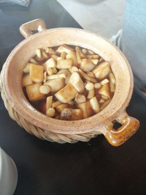 One of the mashrooms dishes at Ngon Vegan Restaurant in Tam Coc