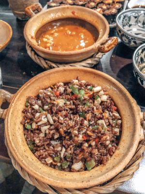 Fried rice with mushroom at Ngon Vegan Restaurant in Tam Coc