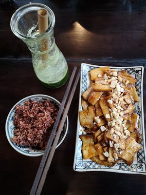 Amazing food, very tasty, espacially with the fried King mushroom at Ngon Vegan Restaurant in Tam Coc