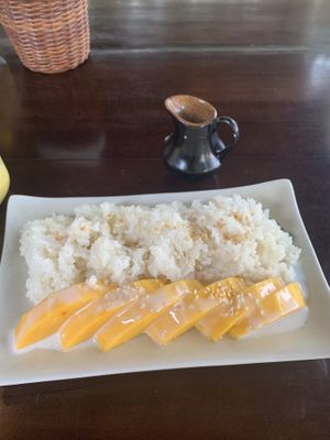 Mango sticky rice  at Ngon Vegan Restaurant in Tam Coc