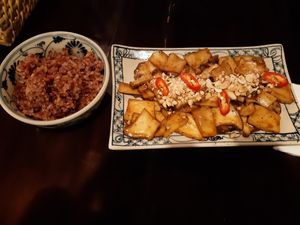 King mushrooms at Ngon Vegan Restaurant in Tam Coc
