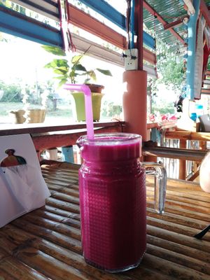 Mixed Berry smoothie at Happy Cup Restaurant in Pai