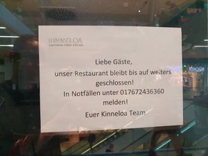 Closed until further notice at Kinneloa in Hamburg