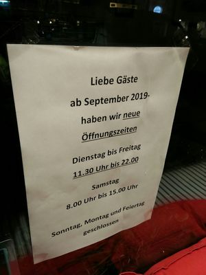 New opening hours at Vinzenz in Weilheim