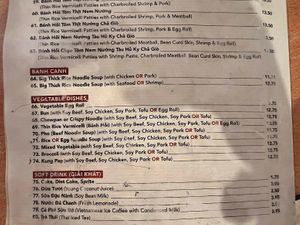 Menu  at Noodle City in Goleta