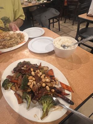 Rice served with the kung pao  at Noodle City in Goleta