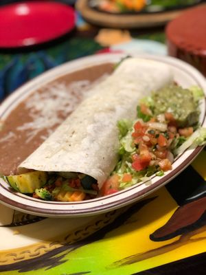 modified fajita burrito to be vegan at La Plaza Fiesta in Madelia