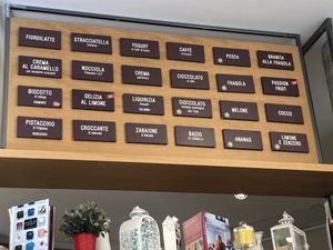 The ones with leaves are all vegan   at Gelateria Cremilla in Rome