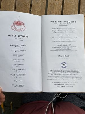 Menu at Nord Coast Coffee - Eppendorfer in Hamburg