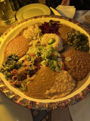 Vegan platter (for 2 people)  at Awash in Brooklyn