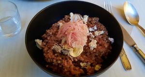 Buckwheat risotto at Xuxu in Biarritz