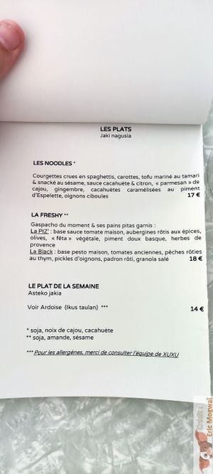 plats at Xuxu in Biarritz