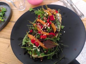 Flat bread at Xuxu in Biarritz