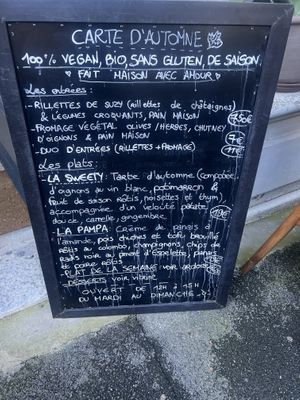 Menu  at Xuxu in Biarritz