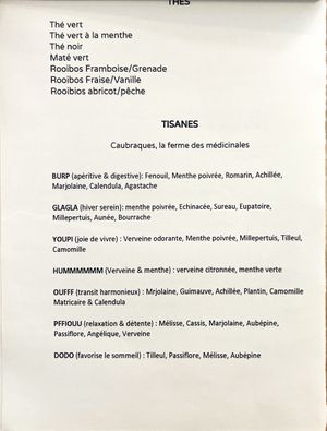 Menu  at Xuxu in Biarritz