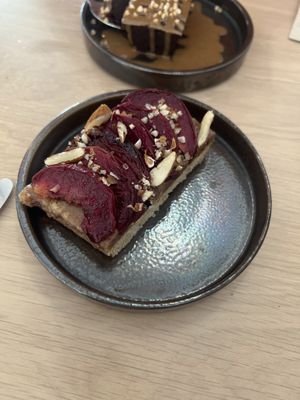 Peach pie  at Xuxu in Biarritz