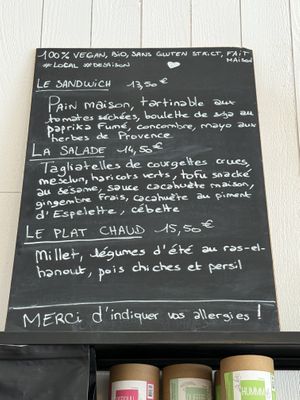Menu  at Xuxu in Biarritz