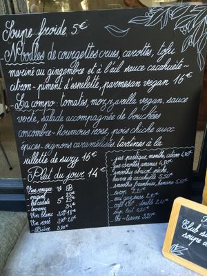 Menu  at Xuxu in Biarritz