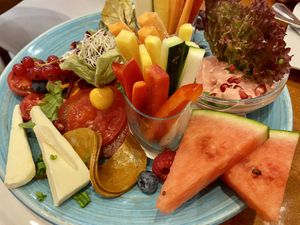 Vegan breakfast platter at The Heart of Joy in Salzburg