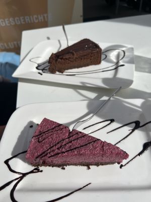 Chocolate mousse cake and berry nut cake   at The Heart of Joy in Salzburg