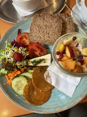 Vegan brunch plate  at The Heart of Joy in Salzburg