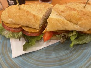 Vegan ham sandwich   at The Heart of Joy in Salzburg