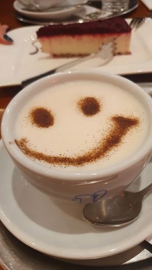 Chai latte at The Heart of Joy in Salzburg