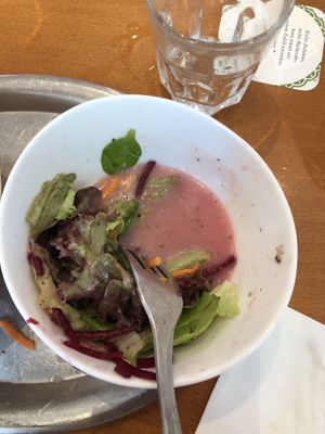 Couldn't finish the salad as it was in an unappetizing lake of dressing  at The Heart of Joy in Salzburg