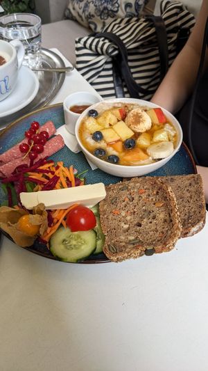 Vegan breakfast plate at The Heart of Joy in Salzburg