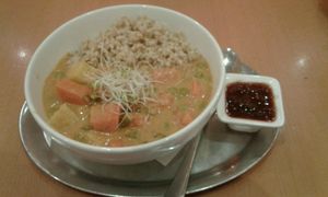 Curry with brown rice at The Heart of Joy in Salzburg