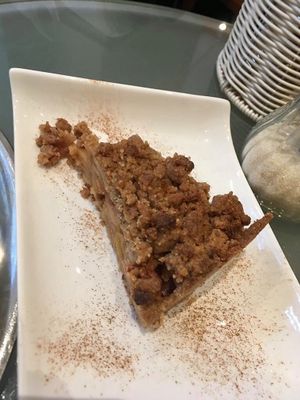 Vegan apple streusel torte at The Heart of Joy in Salzburg