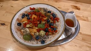 Superfood porridge at The Heart of Joy in Salzburg