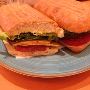 Seitan ham ciabatta at The Heart of Joy in Salzburg