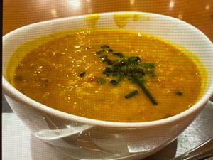 Lentil soup at The Heart of Joy in Salzburg